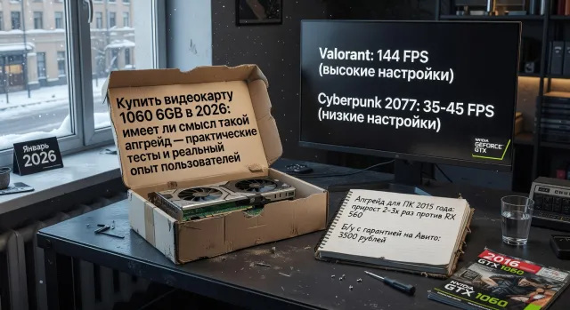 GTX 1060 6GB в 2026: какую партнёрскую модель брать и стоит ли переплачивать за новую вместо б/у